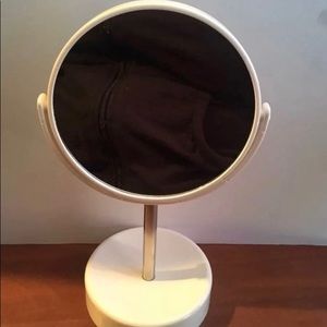 *TWO SIDED MIRROR WITH MAGNIFYING SIDE